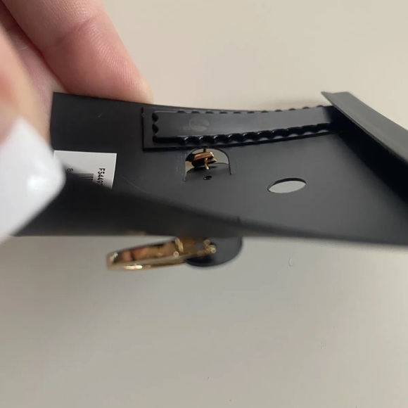 NWT COACH Signature Gold & Crystal Pave’ Huggie Earrings F54497 - Picture 6 of 8